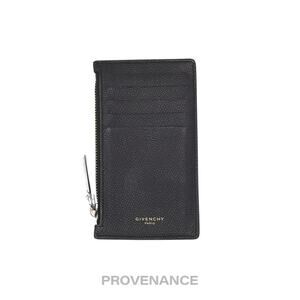 🔴 Givenchy Vertical Card Holder Wallet - Black Yellow